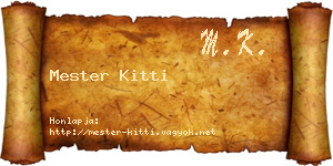 Mester Kitti névjegykártya