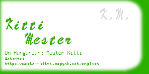 kitti mester business card